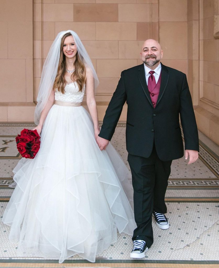 Duff Goldman Marries Johnna Colbry in Los Angeles Wedding | Celebrity  wedding dresses, Elegant wedding dress, Wedding dresses